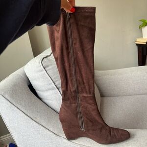 Apostrophe Chocolate Brown Wedge Boots
